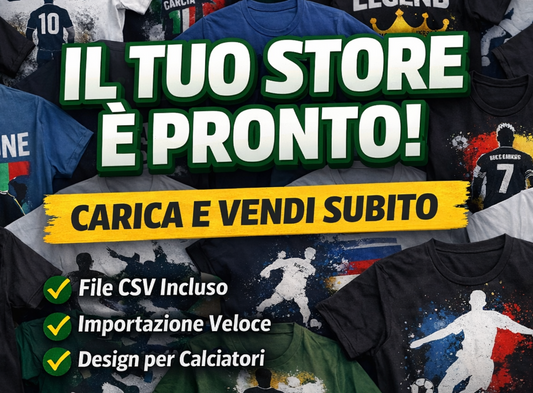 Bundle 40 + Design per T-Shirt Calciatori ⚽️ pronte da importare sul tuo negozio ✅